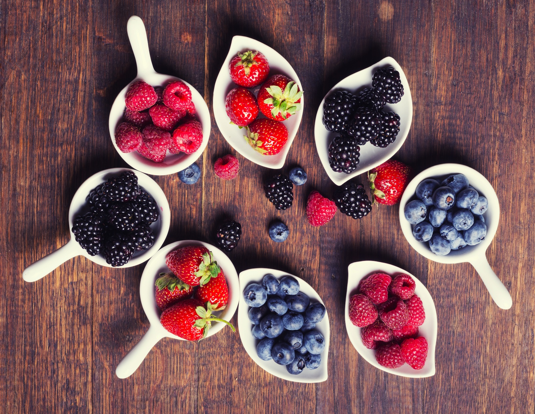 Berries (strawberry , raspberry , blueberries & blackberries )-shutterstock_309436517